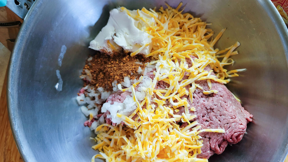 All ingredients in a large bowl.