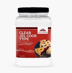 Jar of clear jel on a white background.