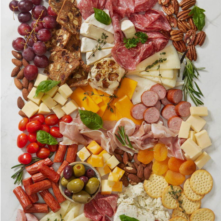 Colorful Charcuterie board.