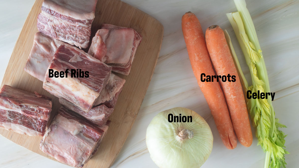 Ingredients for ribs. See details in recipe below. 