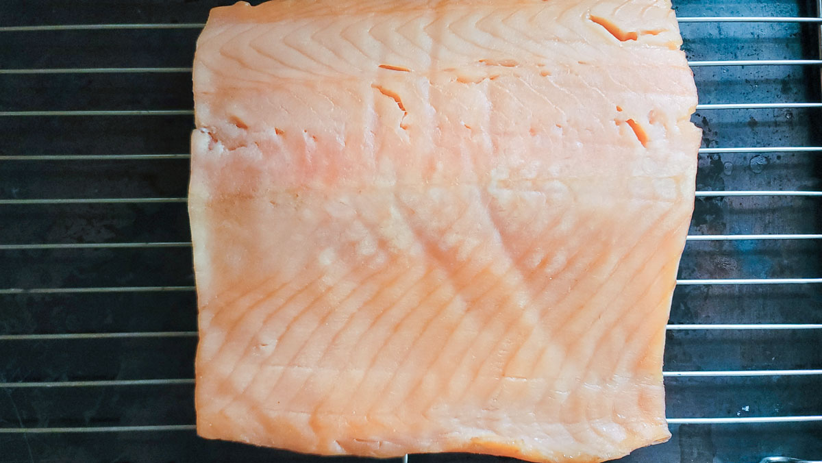 Photo of the pellicle that has formed on the outside of the filet.