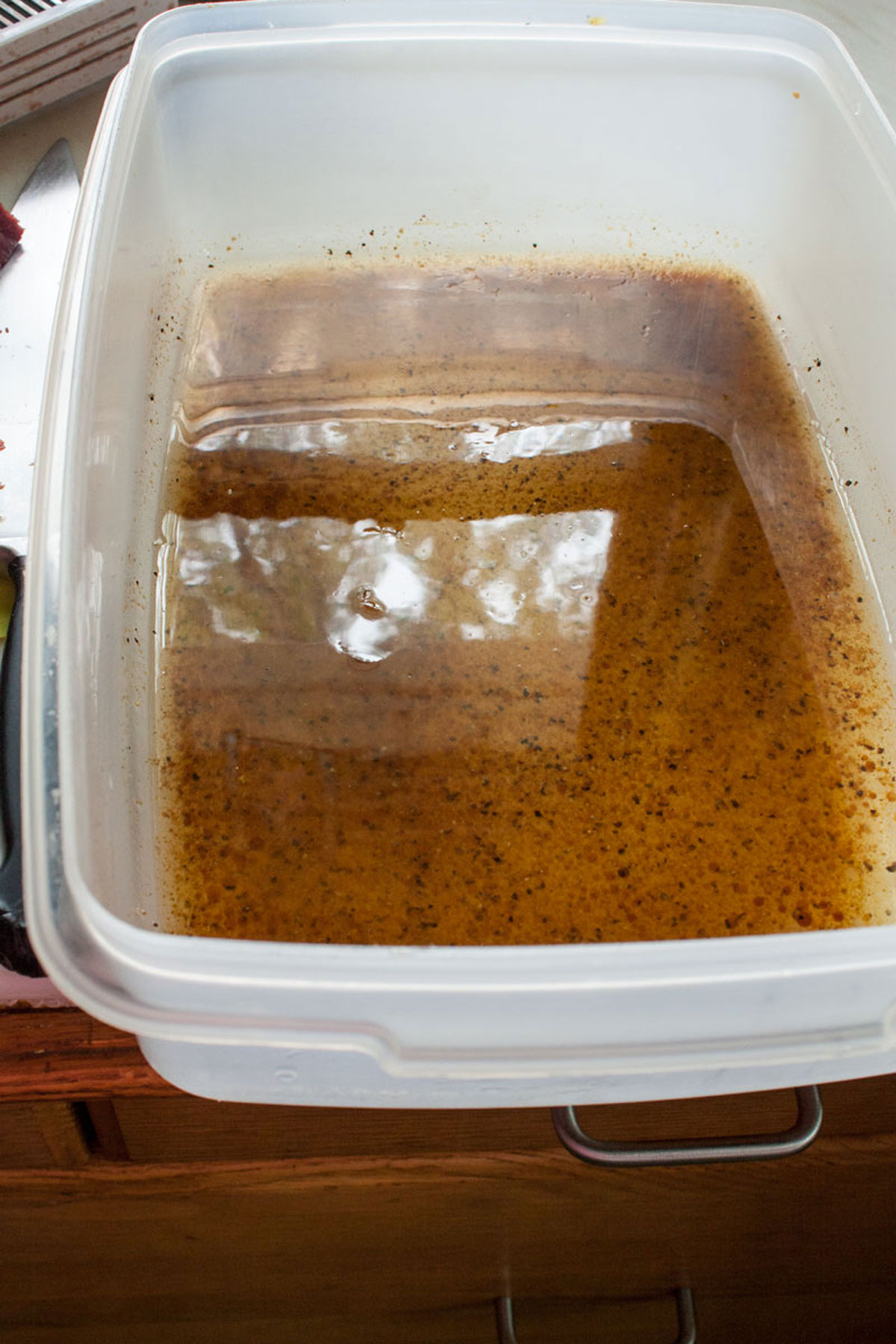 Marinade mixed up.