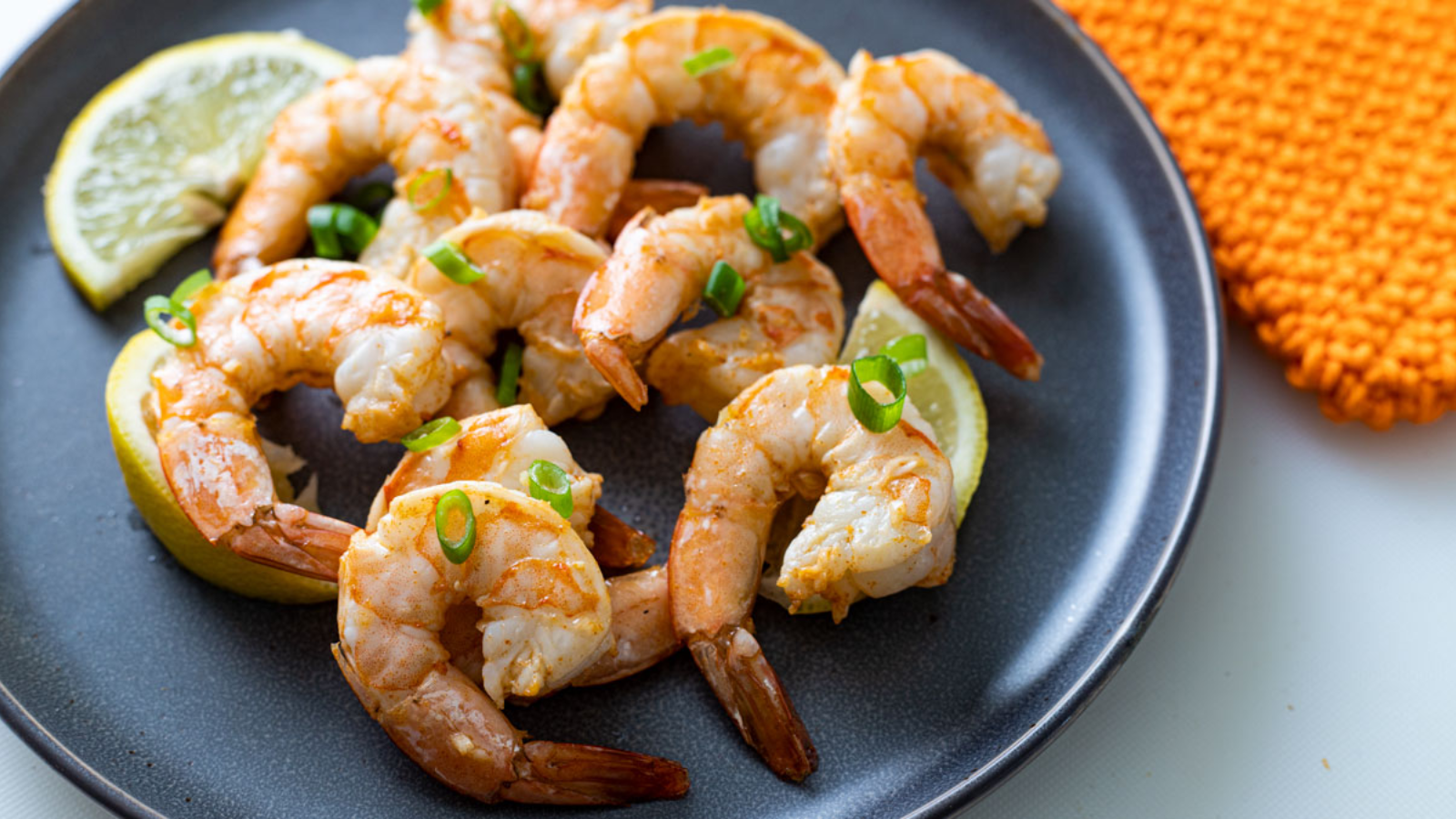 Shrimps on a plate.