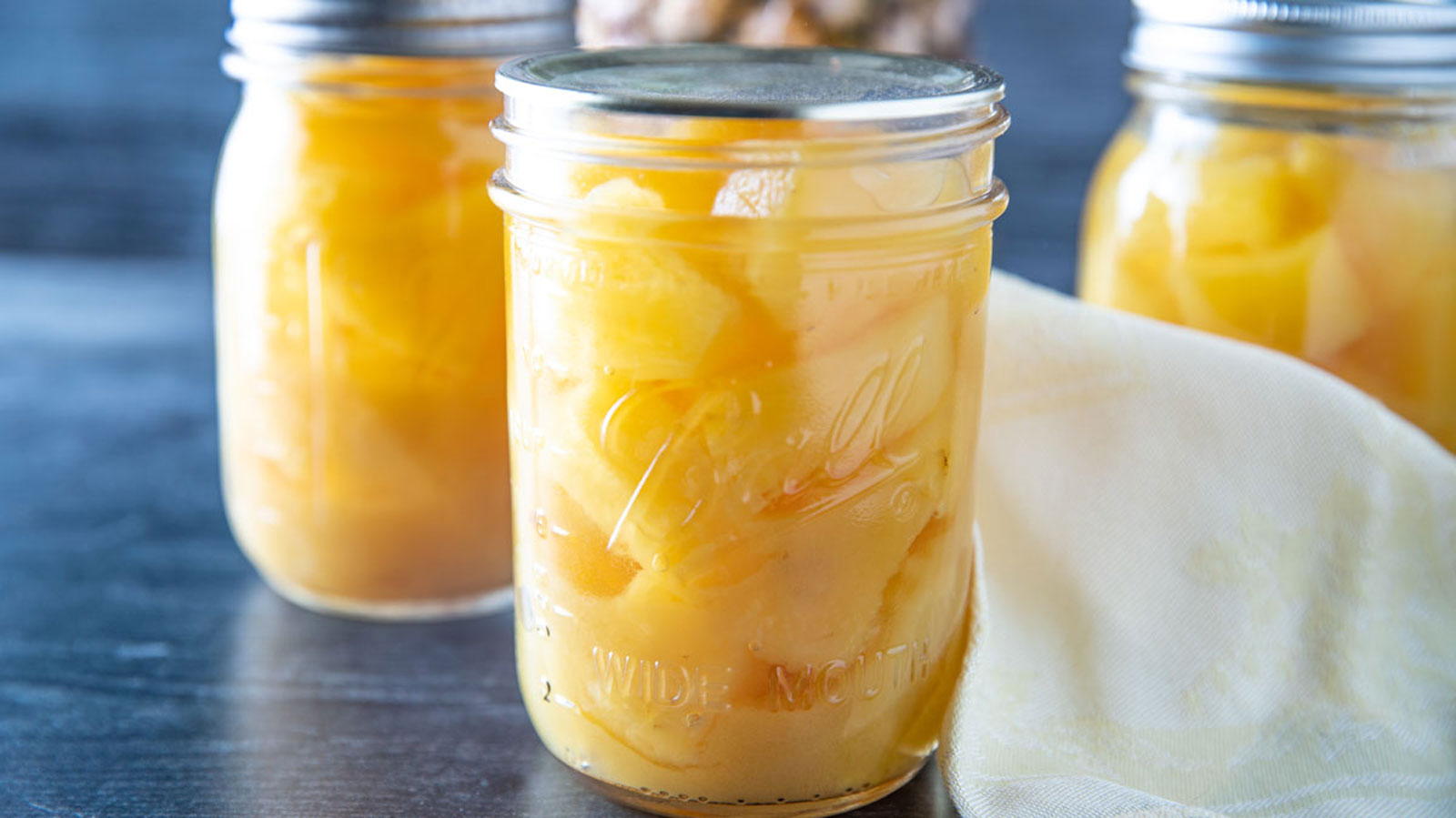 Canned pineapple bites.