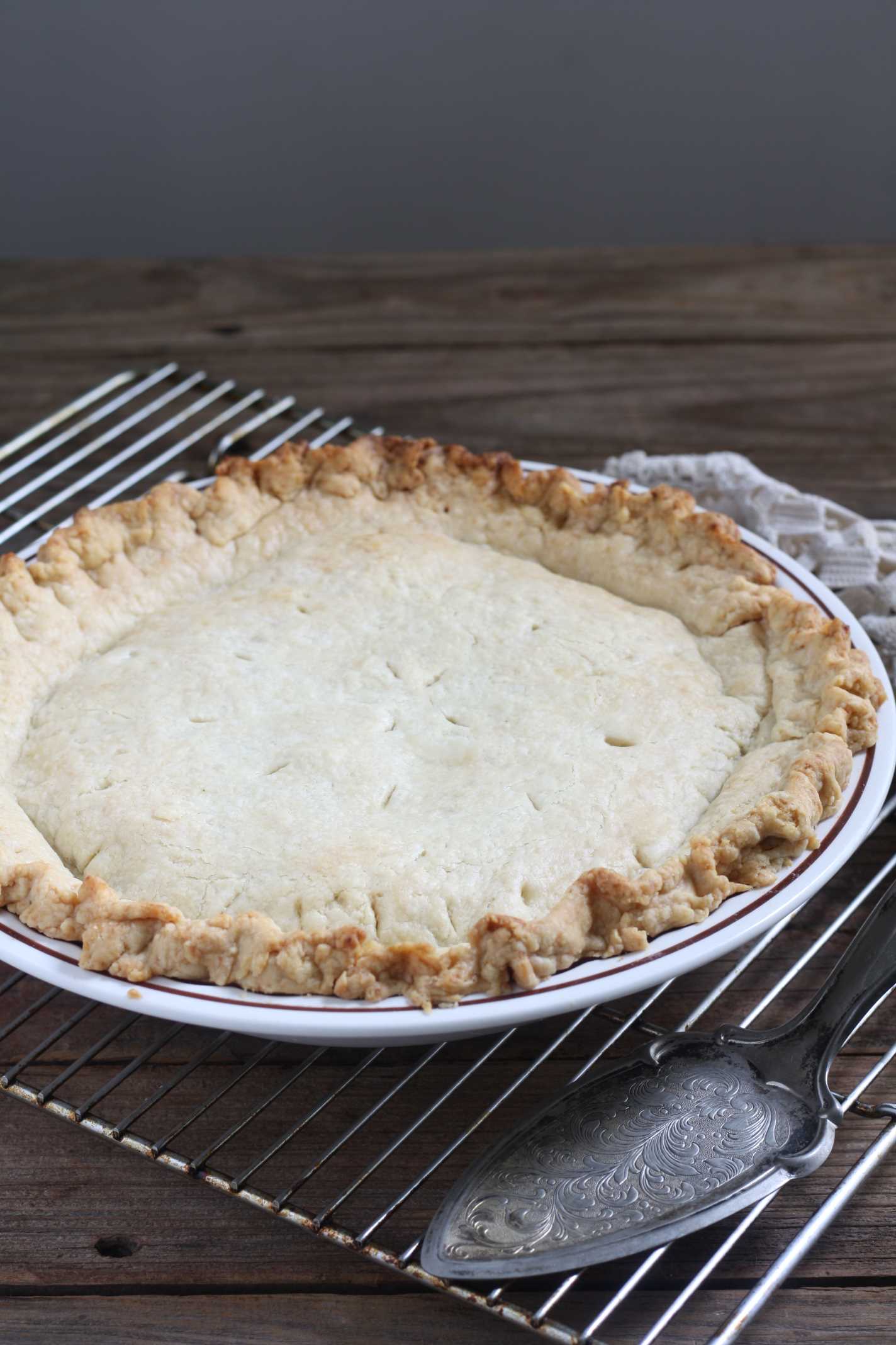 Whole unsliced Rhubarb Pie 