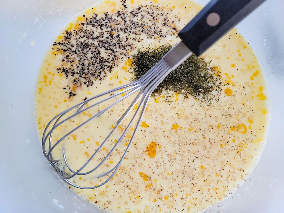 Spices added to the filling.