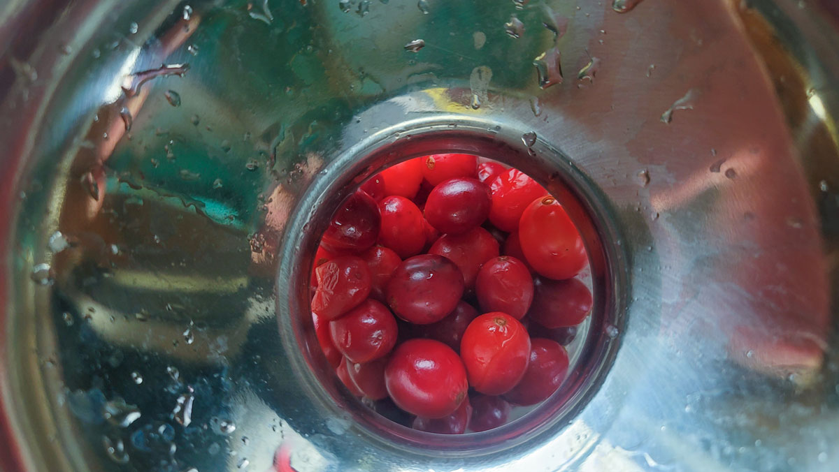 Canning funnel used to add the berries to the jars.