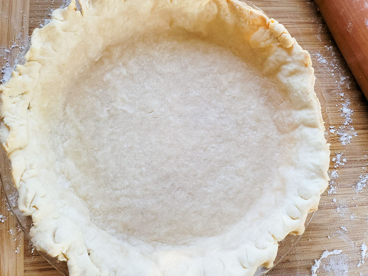 Blind bake the crust.