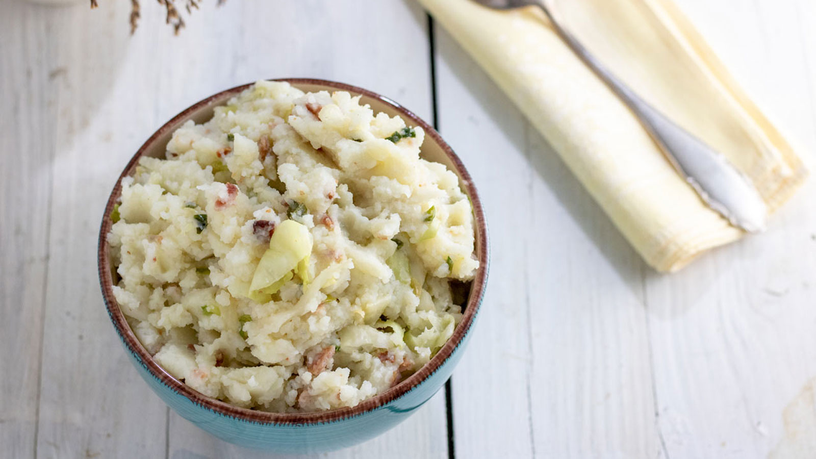 Colcannon in a bowl.