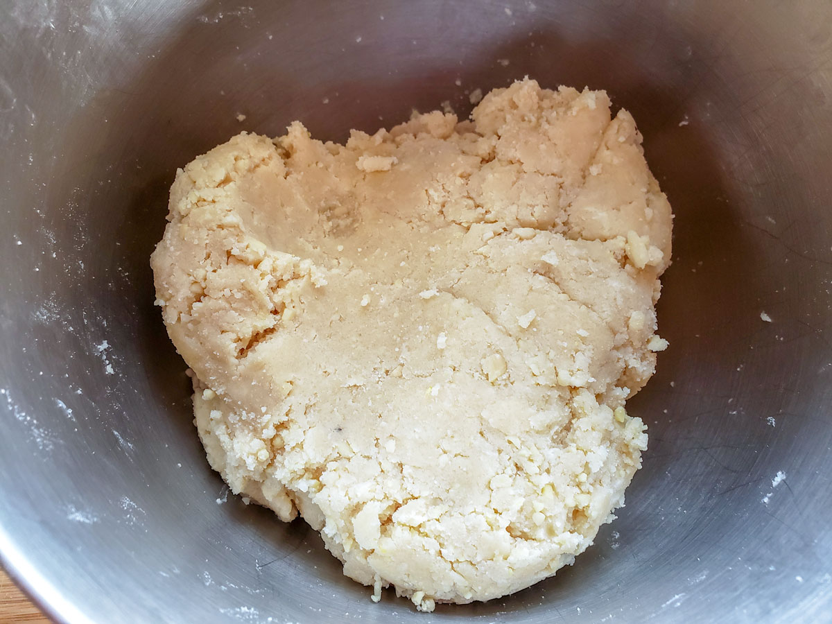 Dough mixed together.