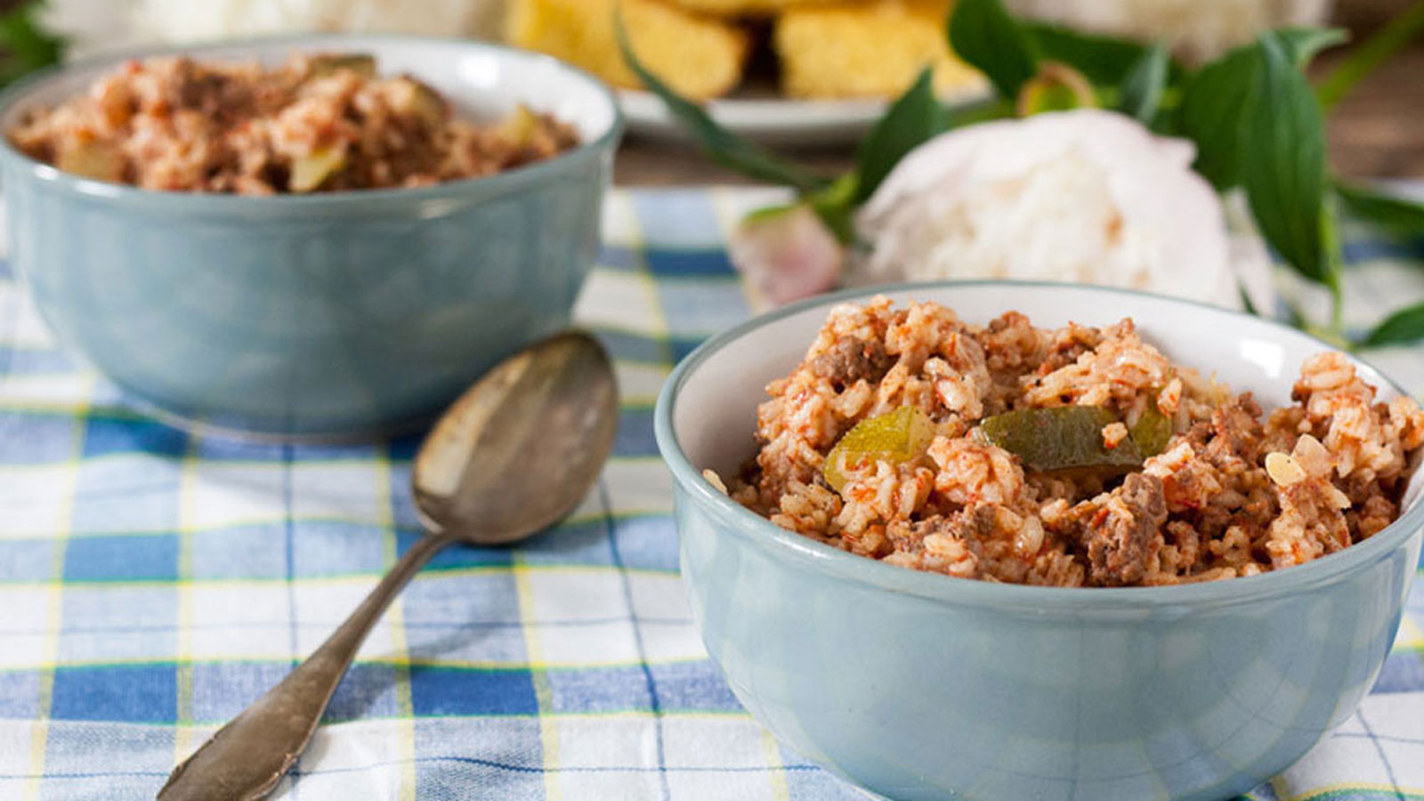 Two bowls of spanish rice