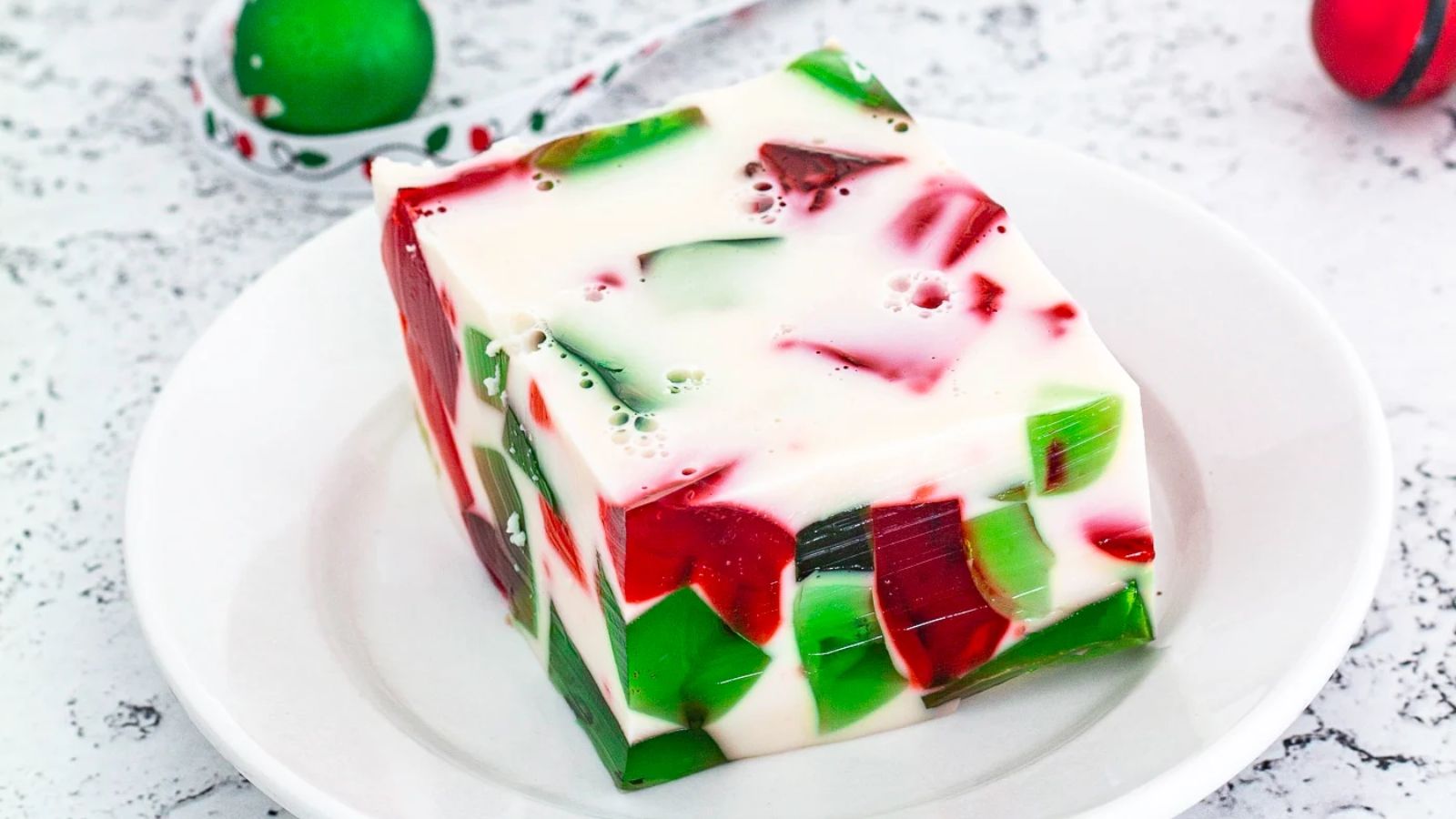 A slice of glass jello.