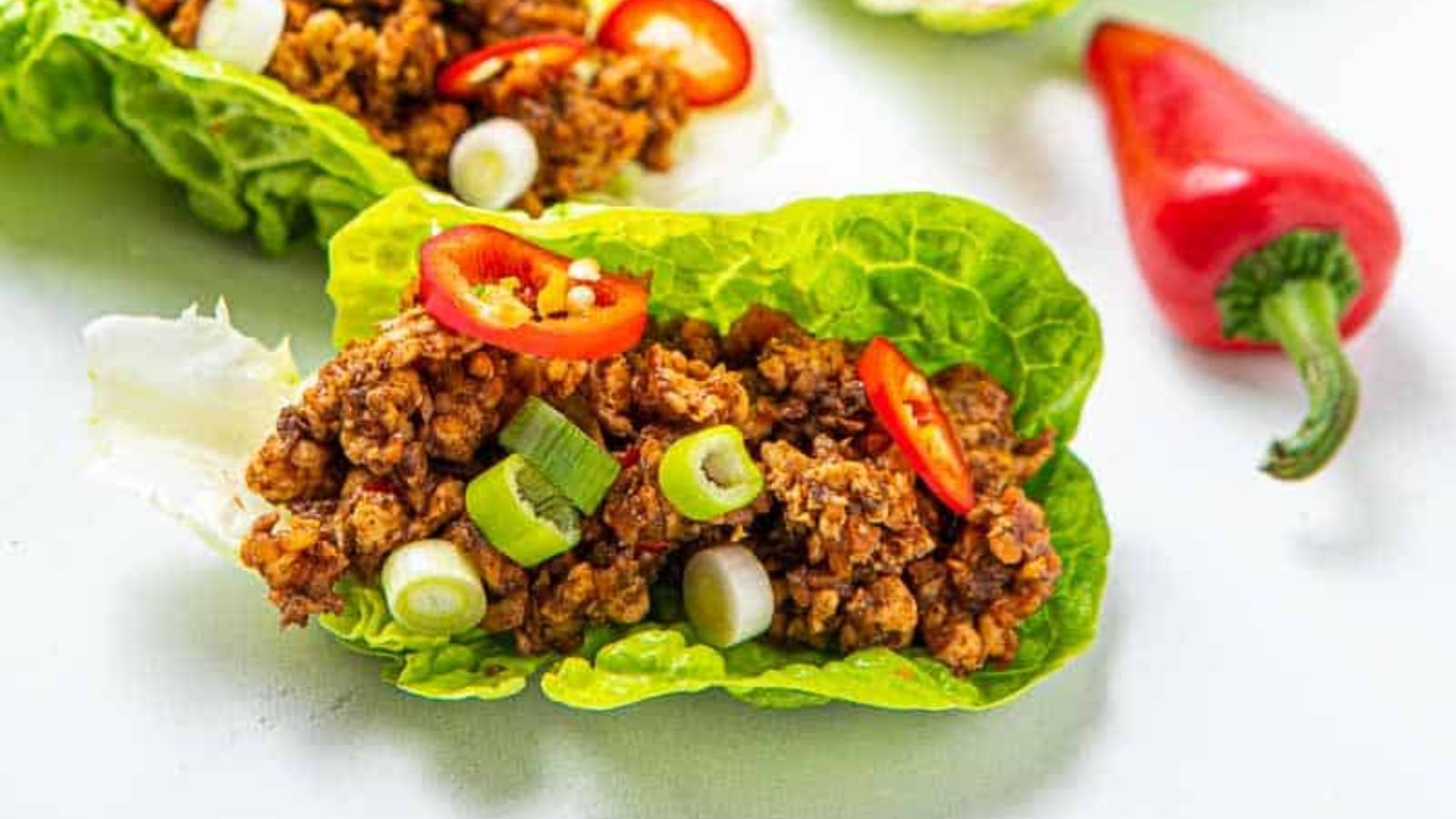 Yuk sung with bell pepper on the side.