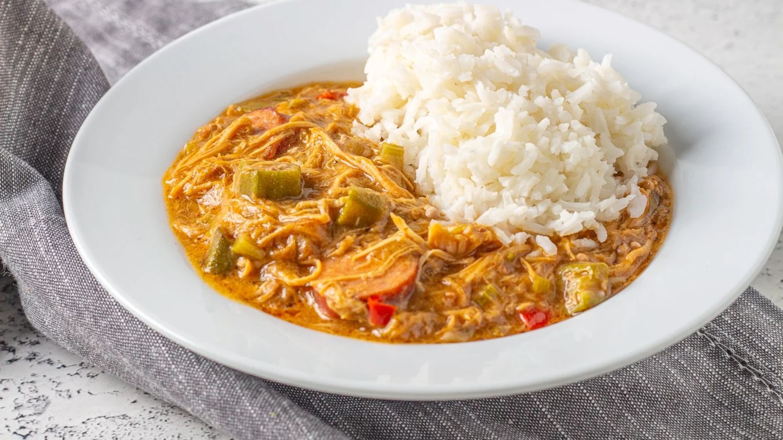 Gumbo on a plate.