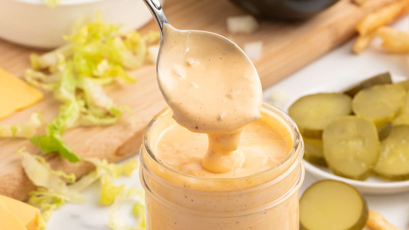 Sauce in a jar.