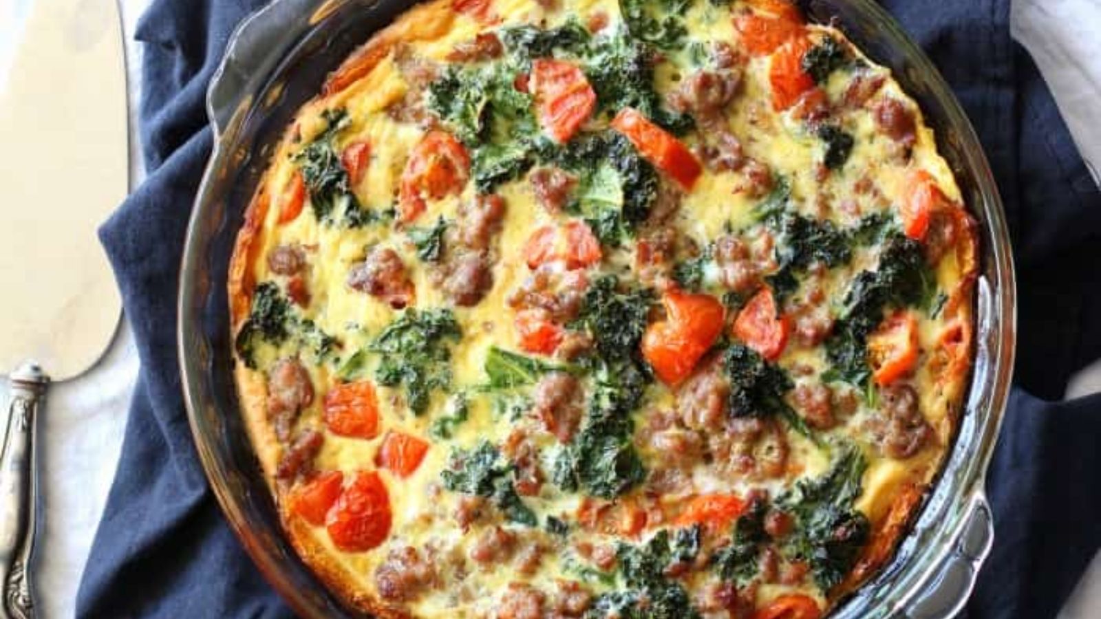 Butternut squash quiche in a pot.