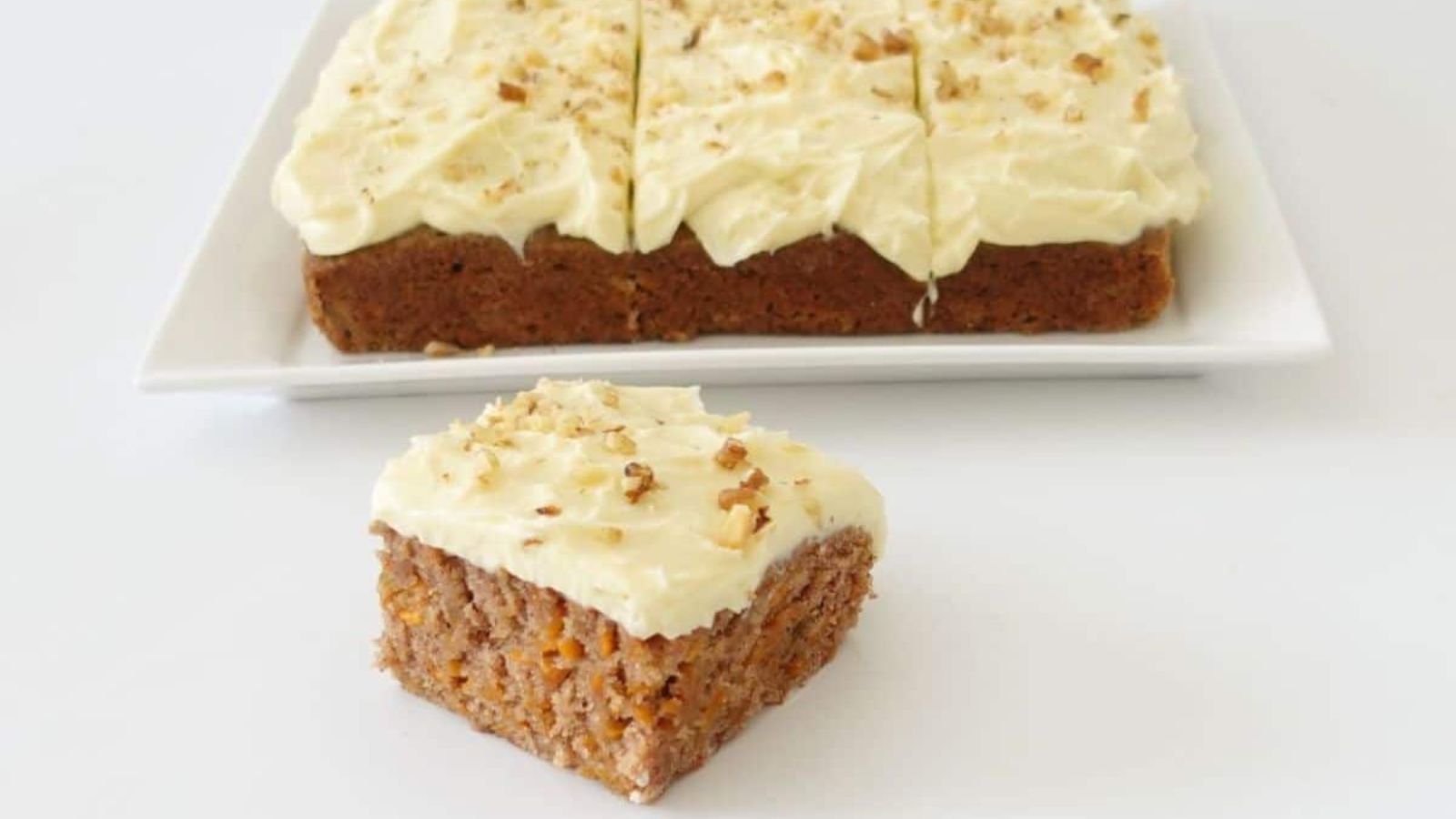 Carrot cakes on a white background.