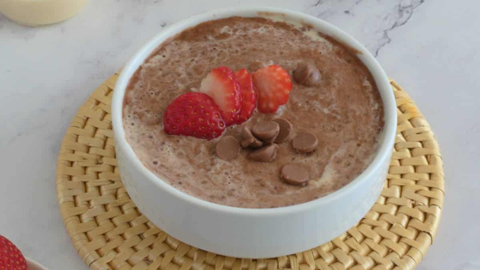 Chocolate rice in a bowl.