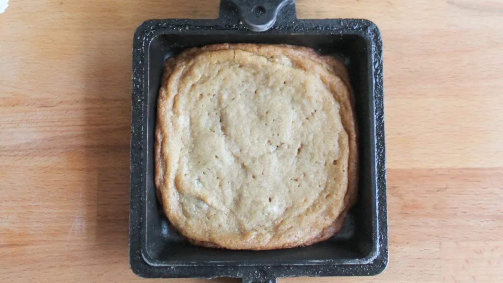 Cookie on a camp cooker.