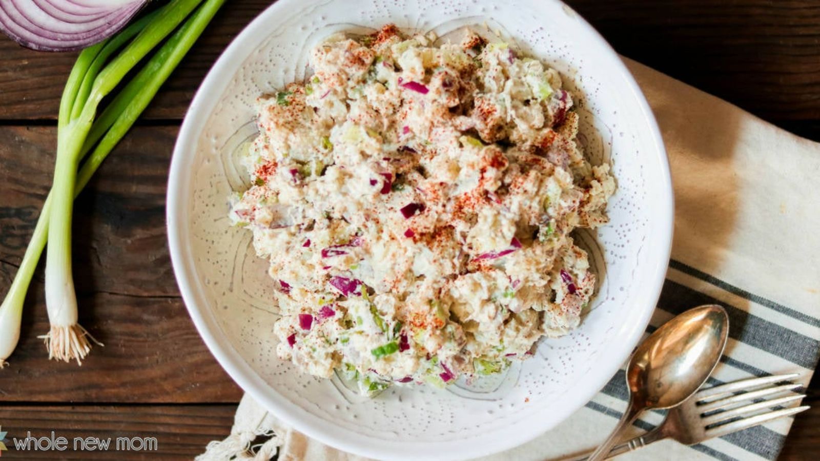 Cauliflower salad on a plate.