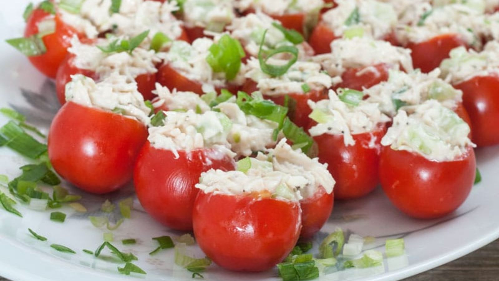 Stuffed tomato bites.