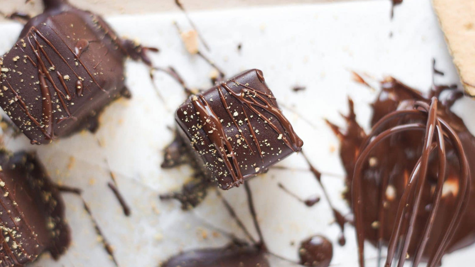 Bite size chocolate fudge.