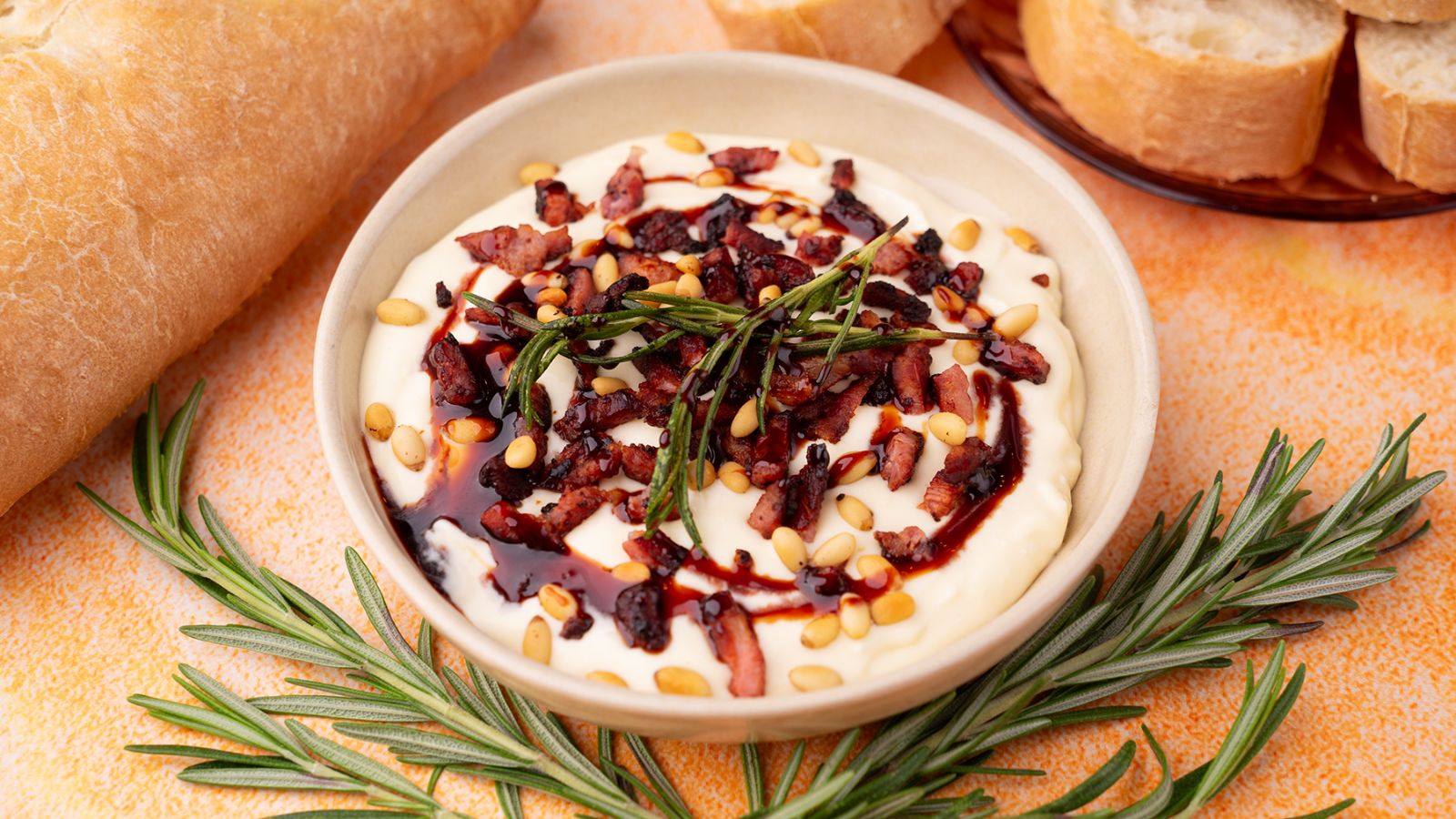Creamy camembert in a bowl.