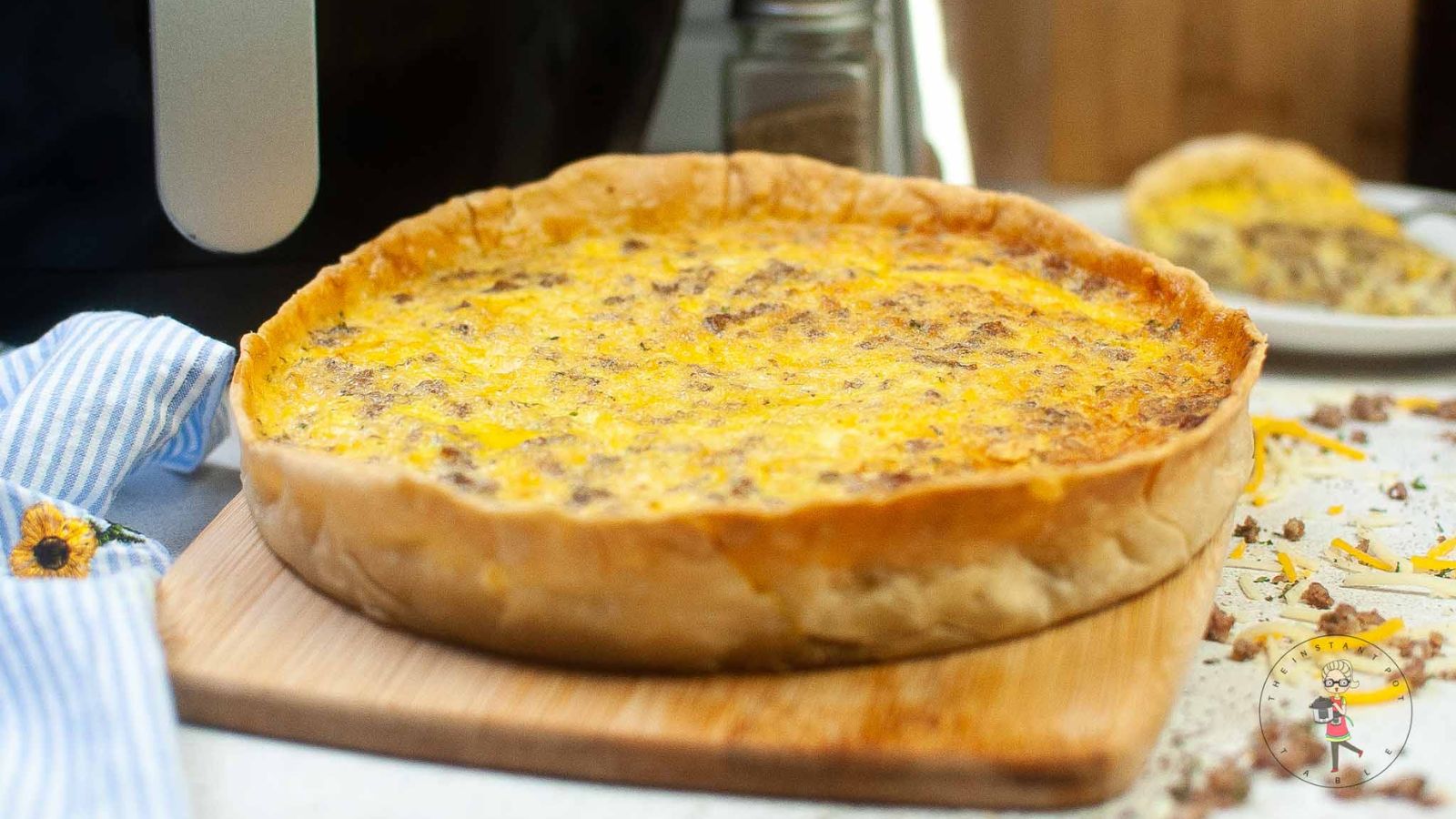 Whole sausage quiche.