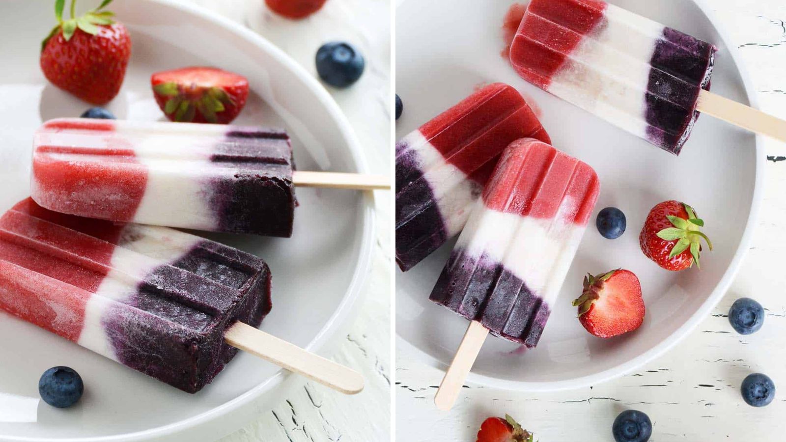 Popsicles with berries.