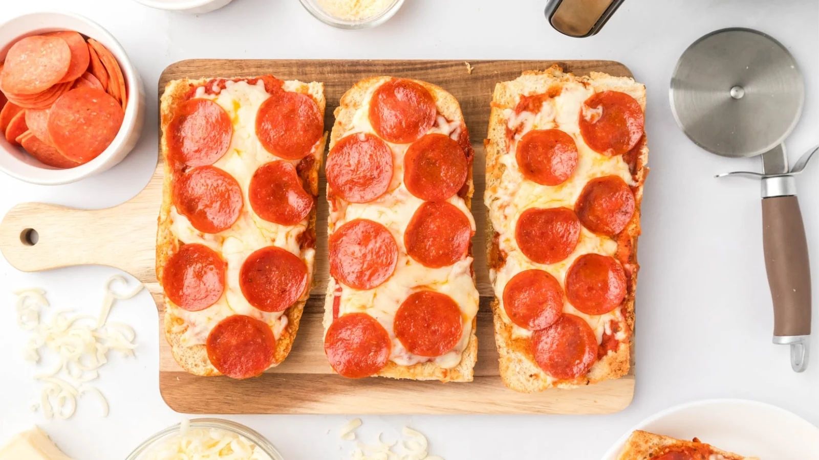 Pizza on a tray.