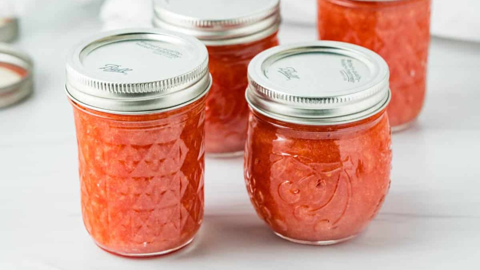Jars of guava jam.