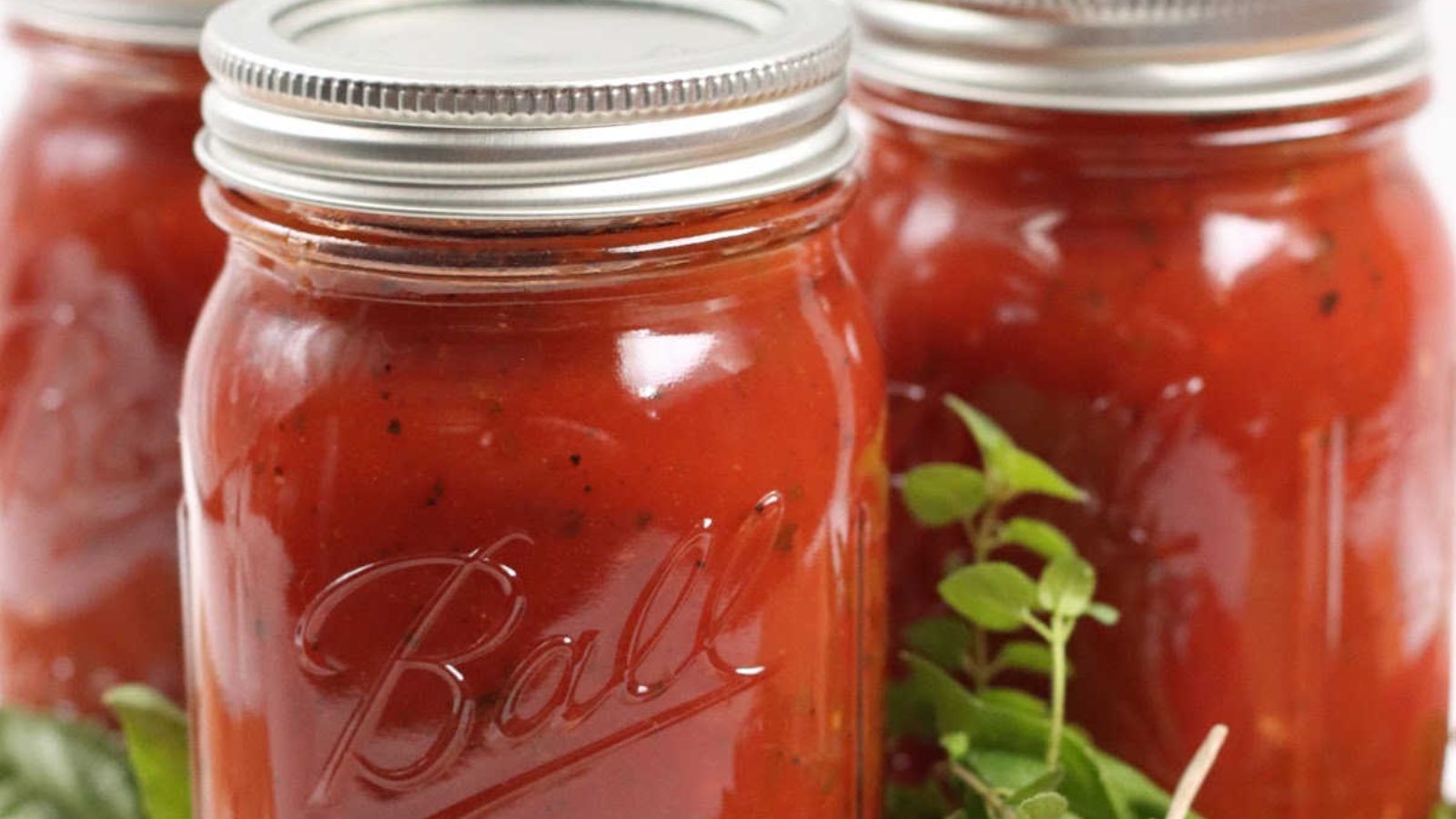 Marinara sauce in cans.