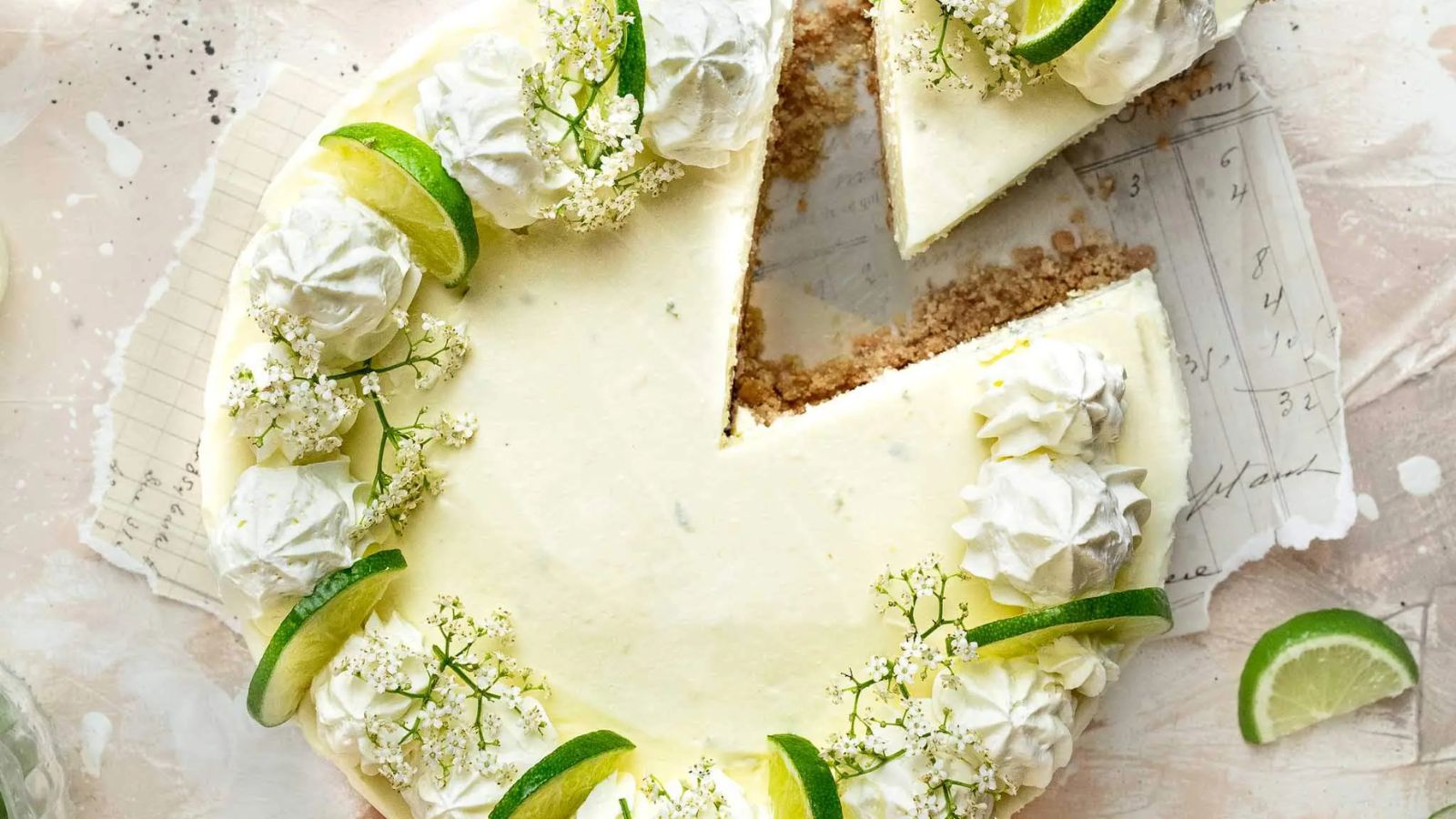 Cheesecake with lime.