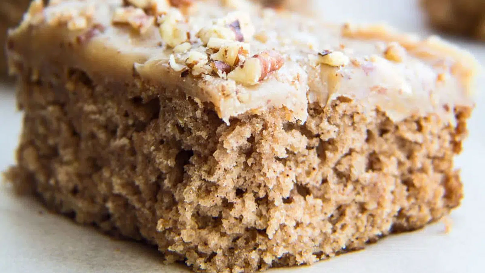 A slice of oatmeal cake.