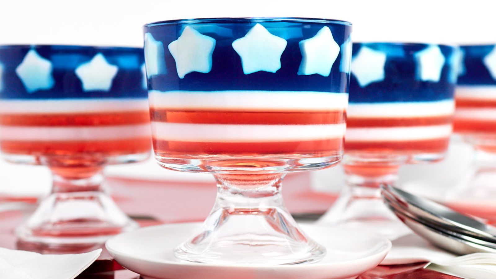 Jello cups with stars.