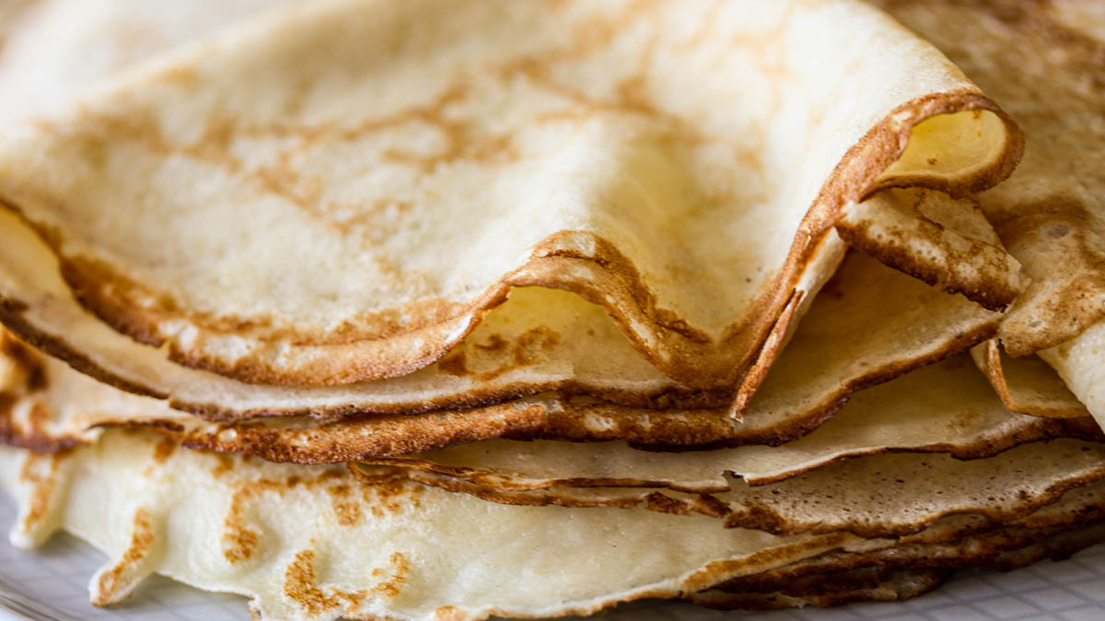 Stack of folded crepes.