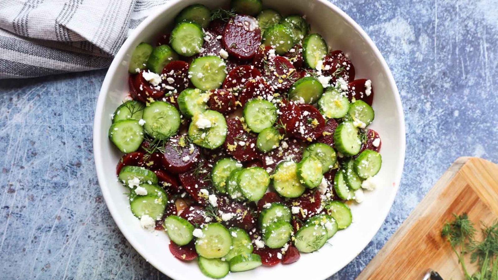 Beet And Cucumber Salad. 