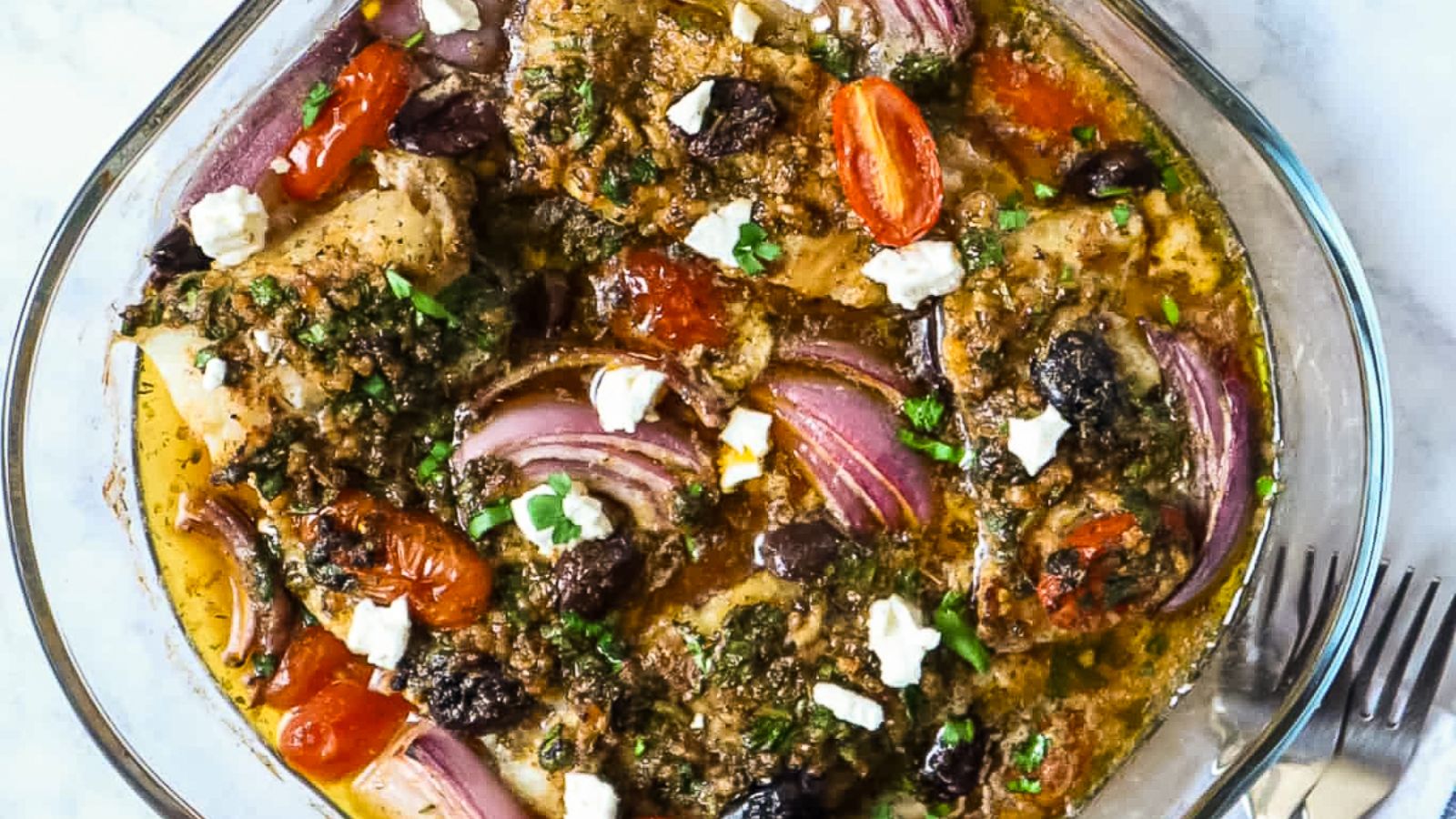 Greek cod with lemon and garlic.