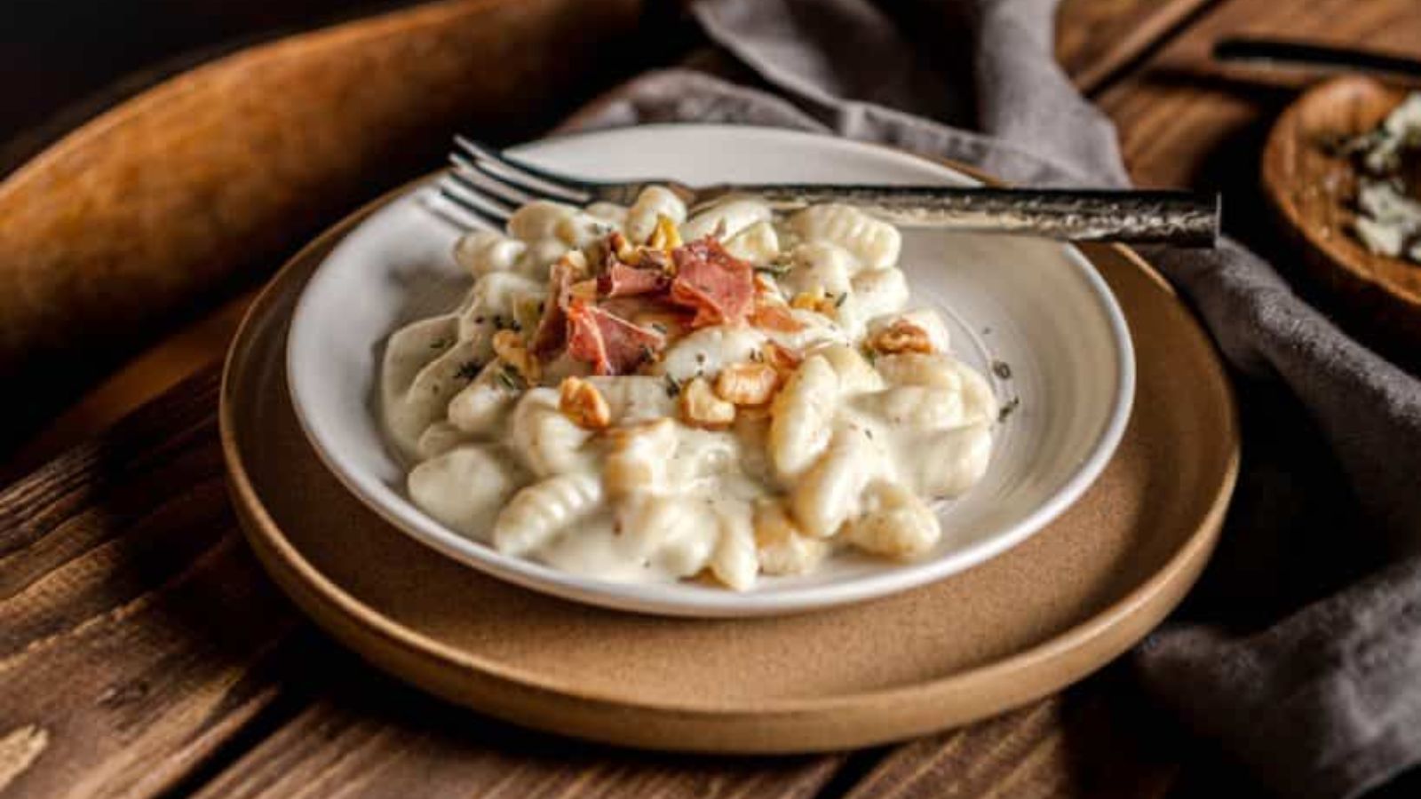Mac and cheese on a plate.