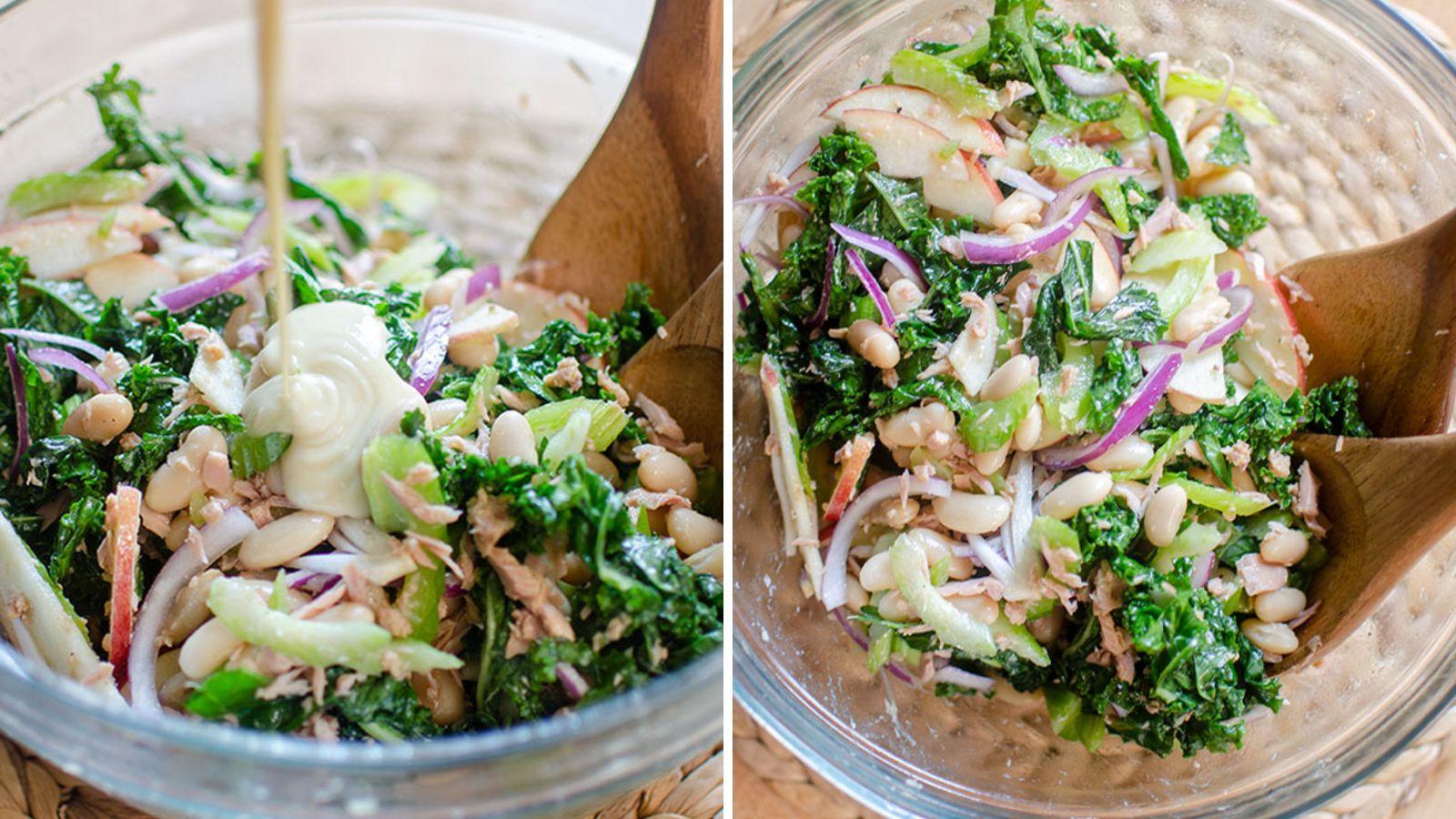 Tuna salad in a bowl. 