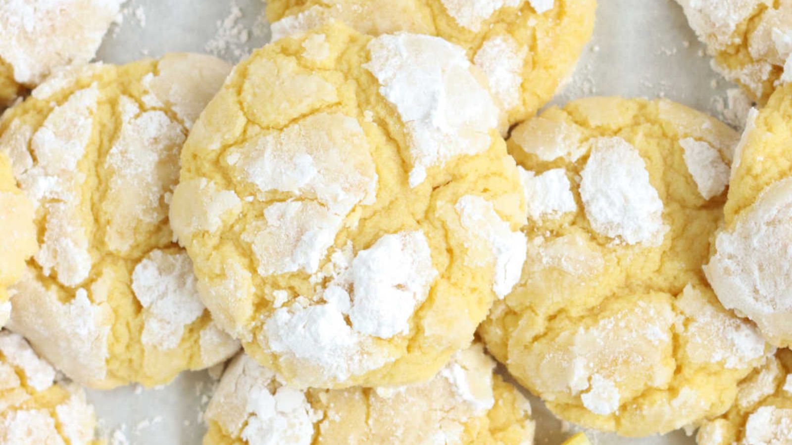 Lemon crinkles close up shot.