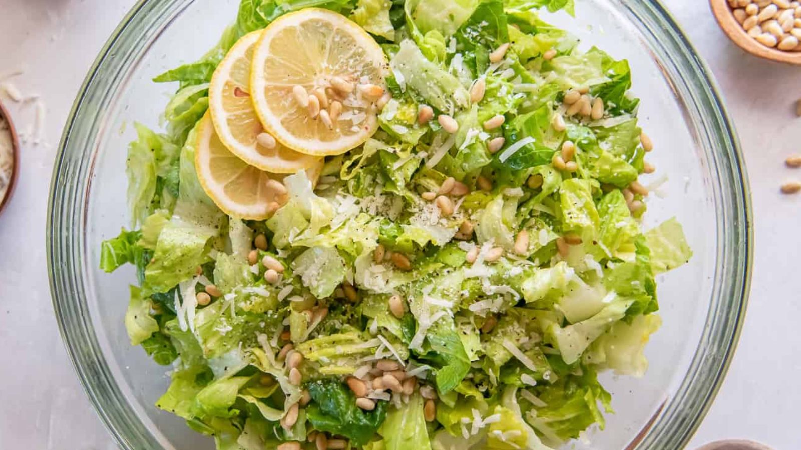 Parmesan salad in a bowl.