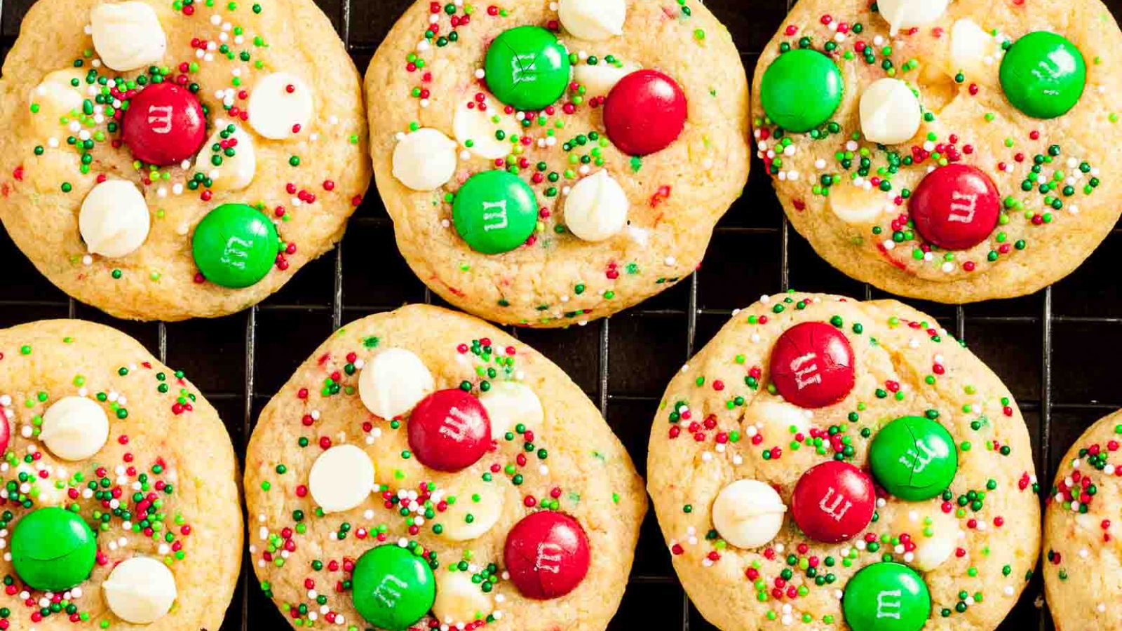 Cookies with m&m's on top.
