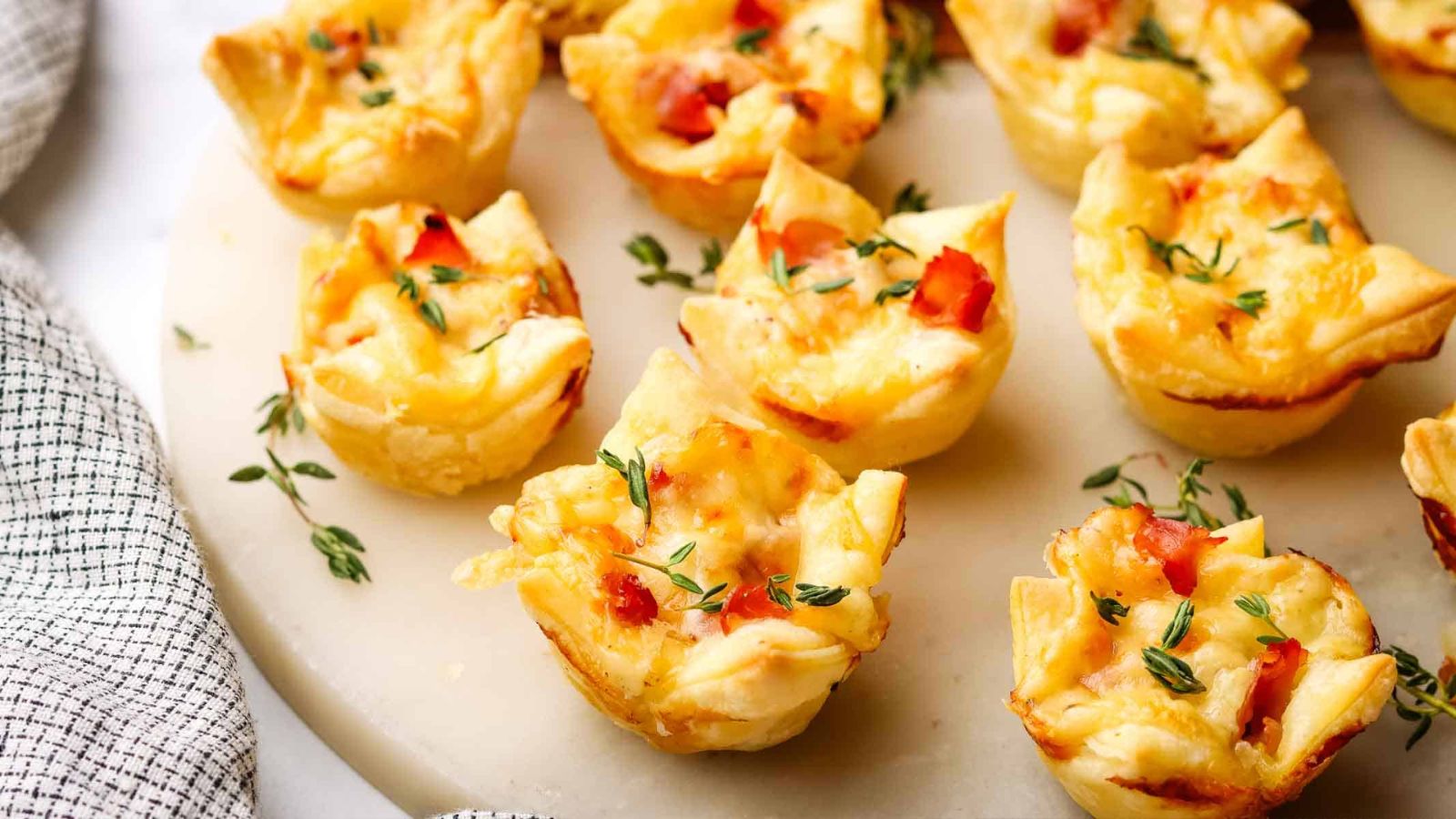 Croque monsieurs on a board.