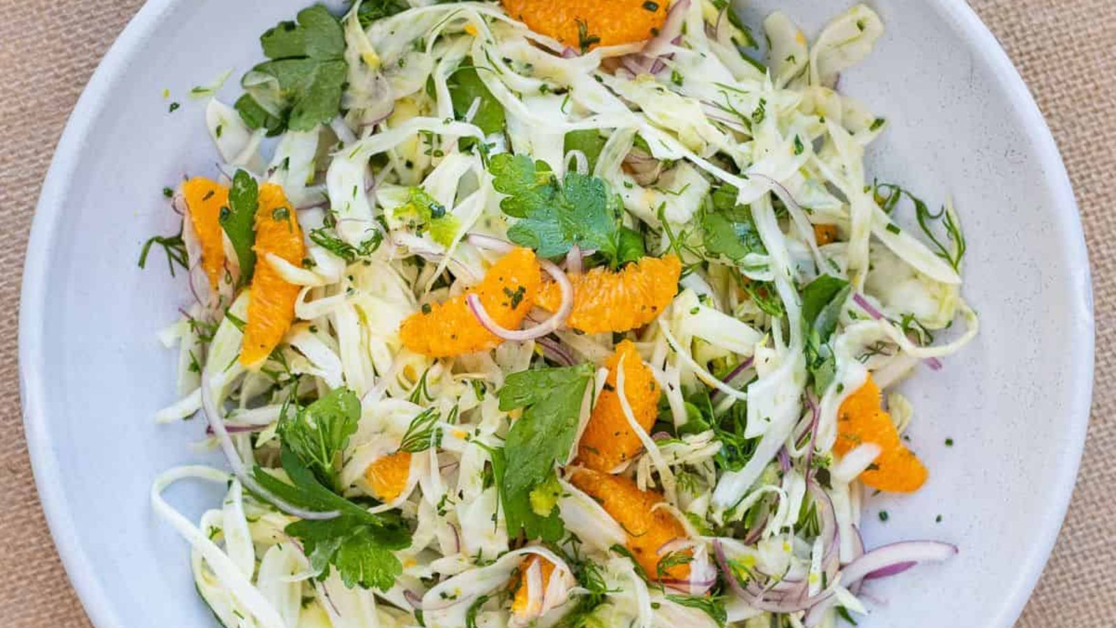 Salad with orange and fennel.