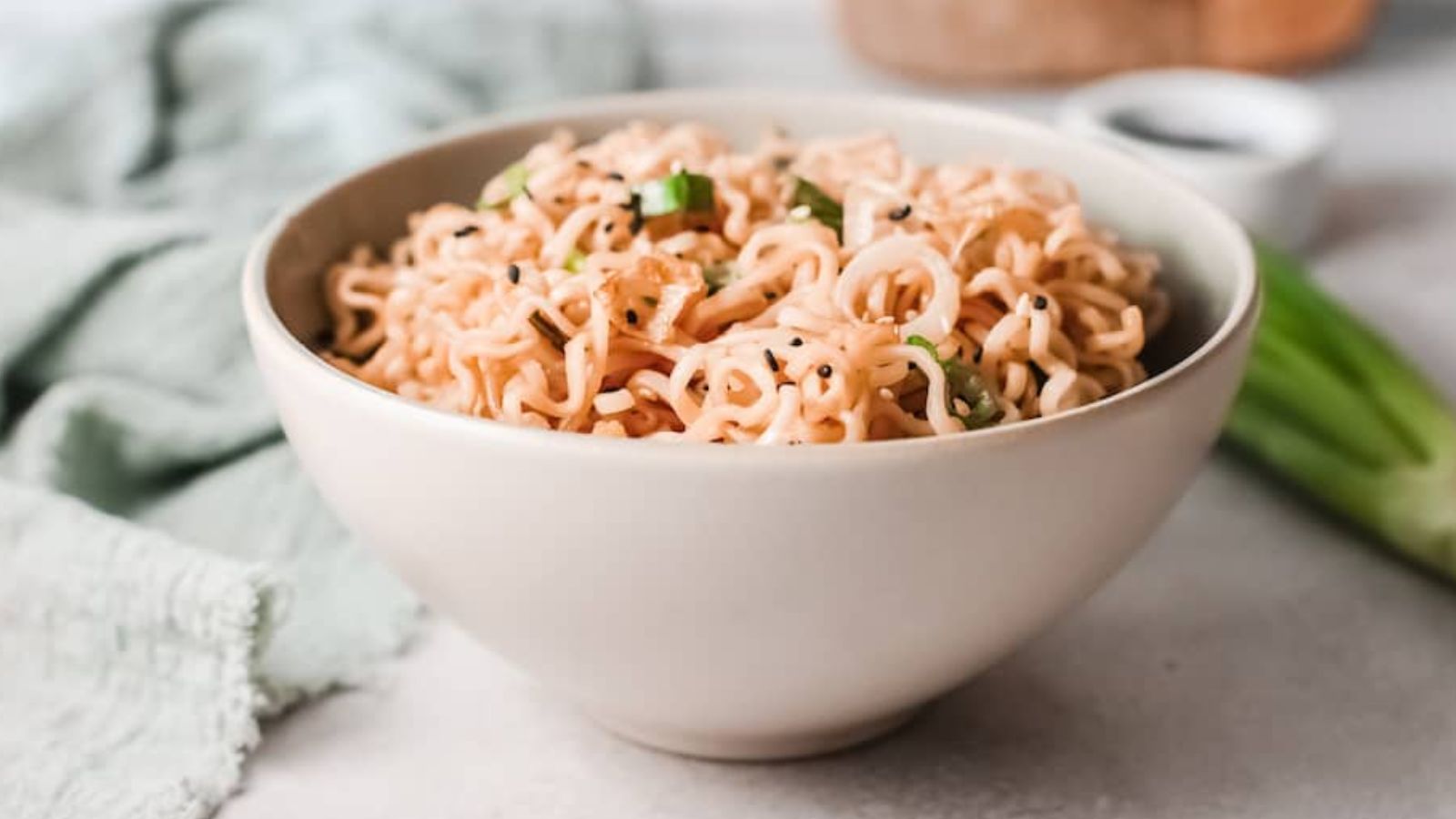Ramen noodles in a bowl.