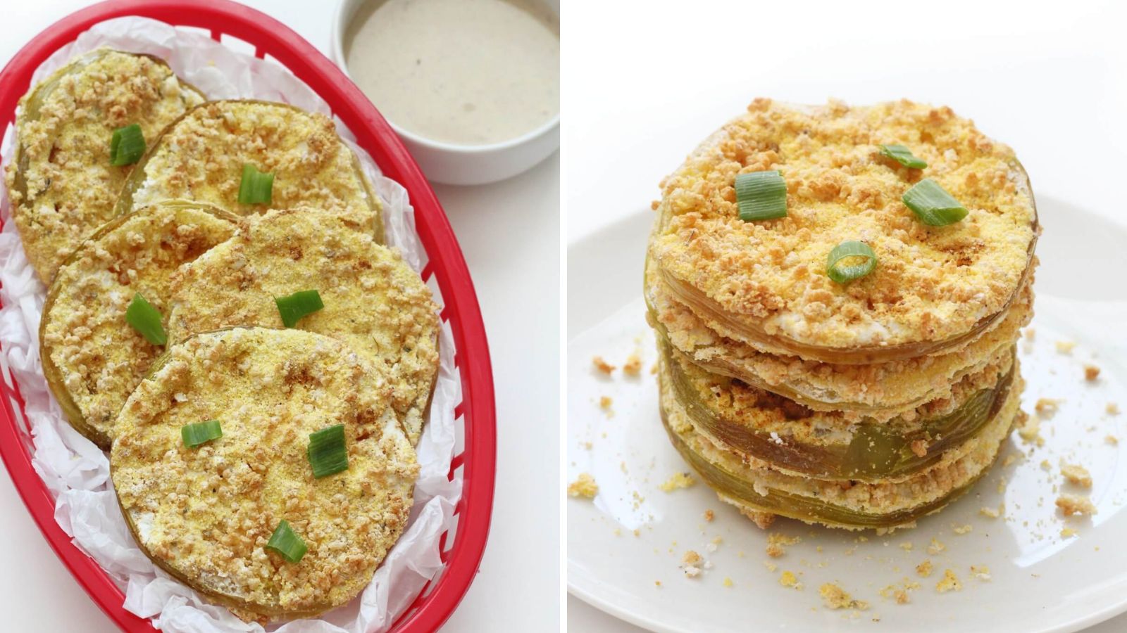 Air fried green tomatoes.