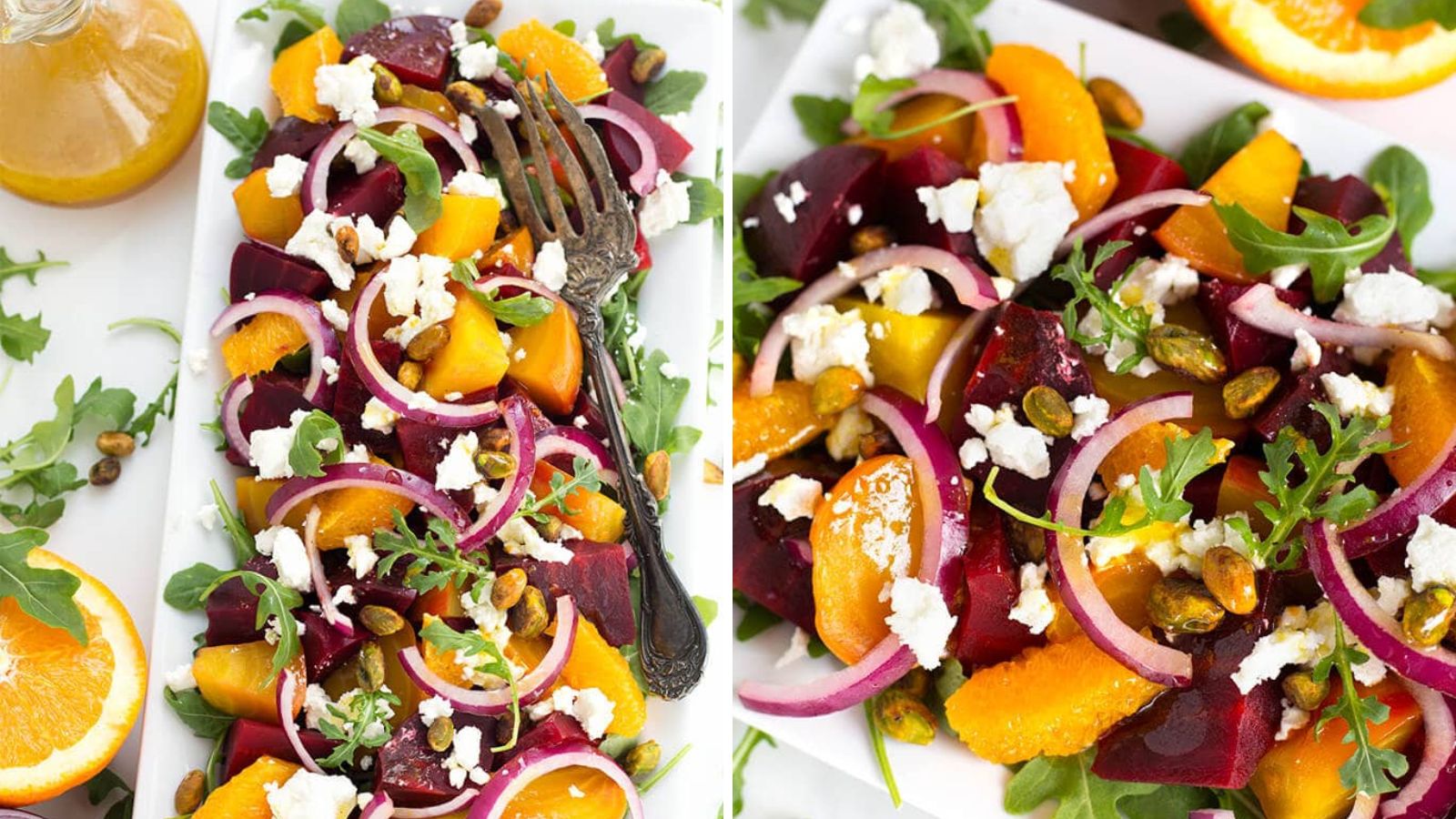 Beet salad on a plate.