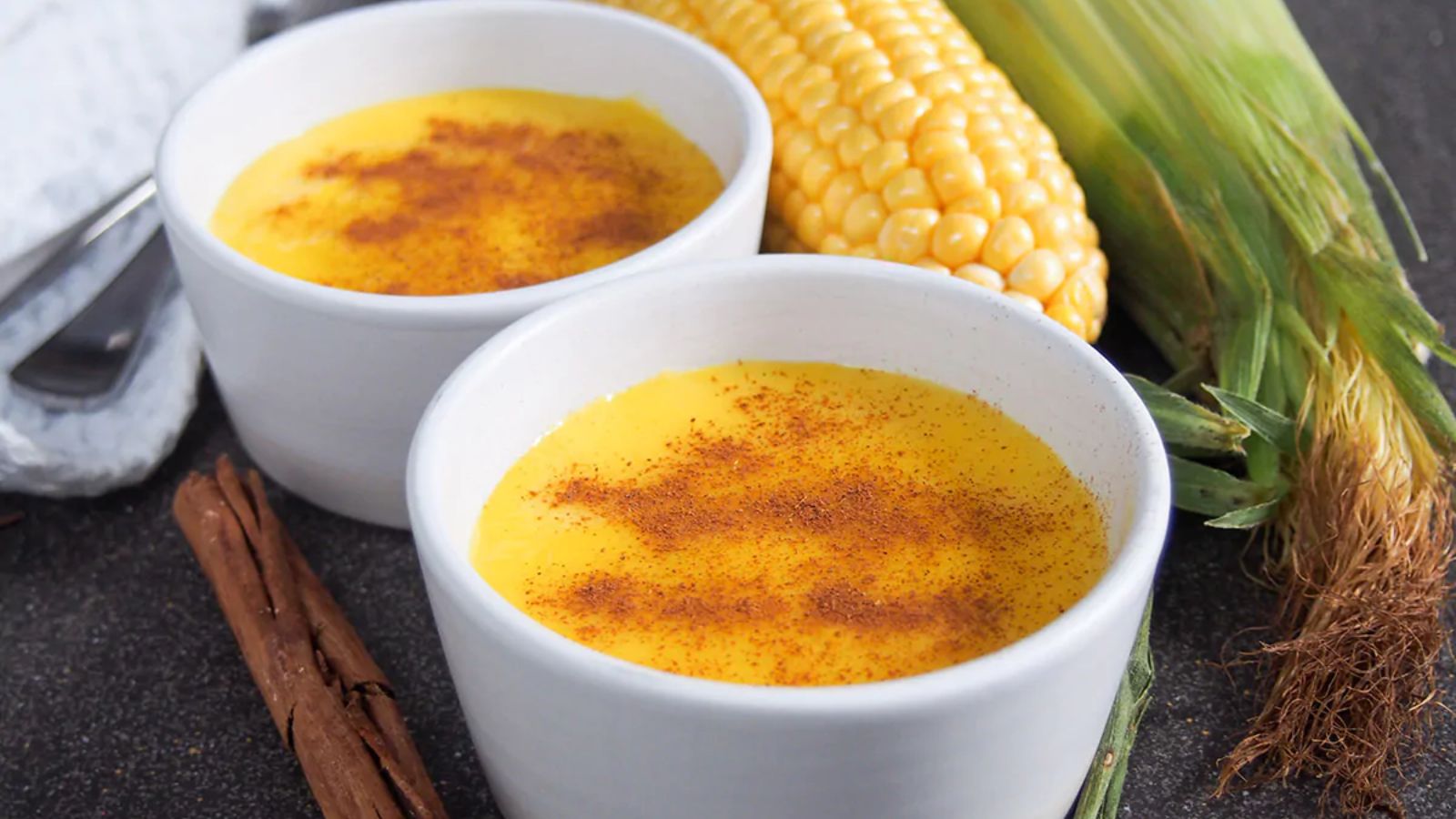 Corn pudding in two bowls.