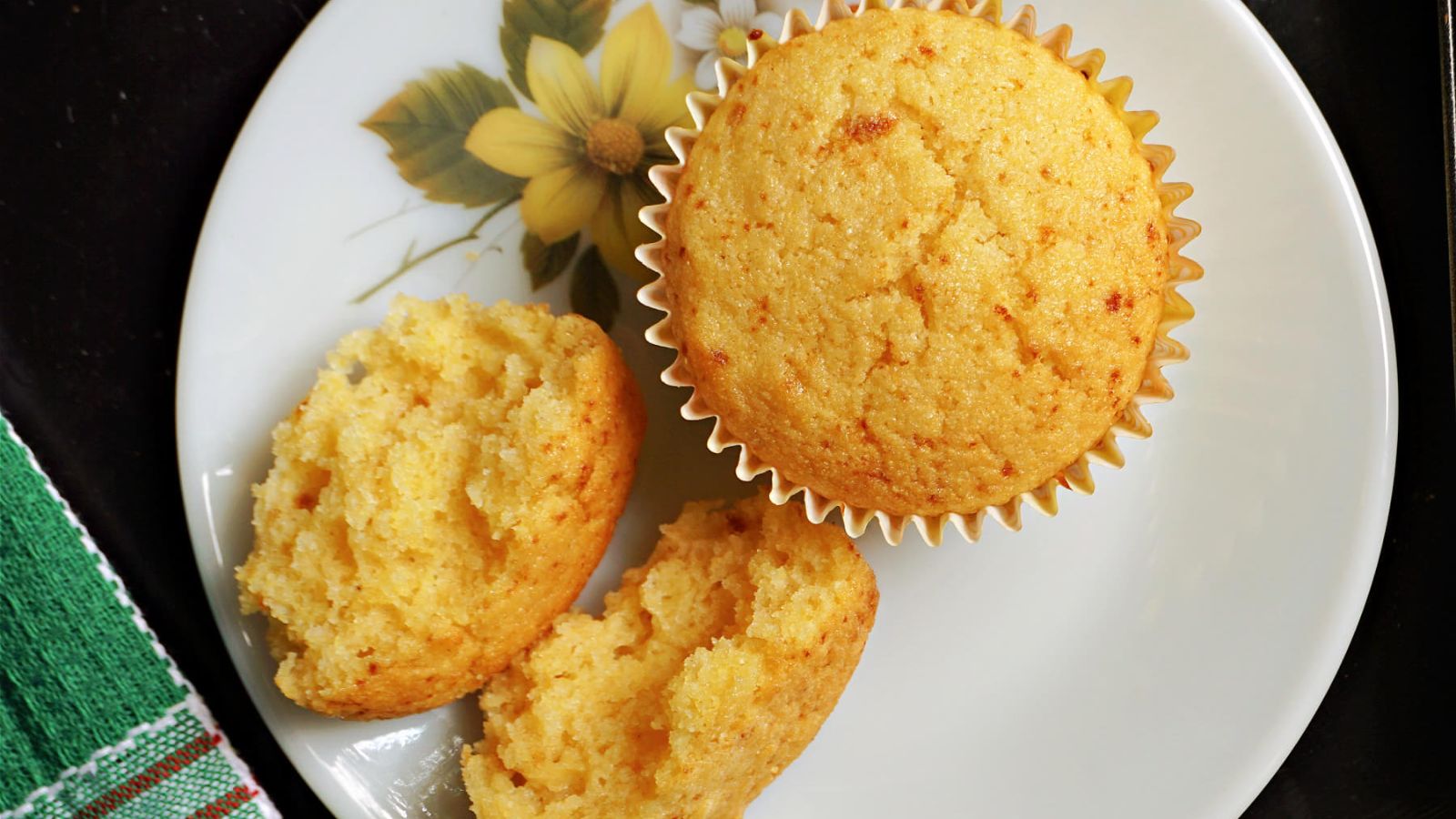 Cornbread muffins on a plate.
